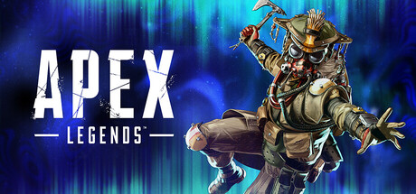 Official Apex Legends Steam header artwork with the Apex Legends logo and Bloodhound in motion
