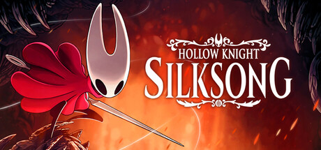 Official Hollow Knight Silksong Steam store header art showing Hornet in Pharloom